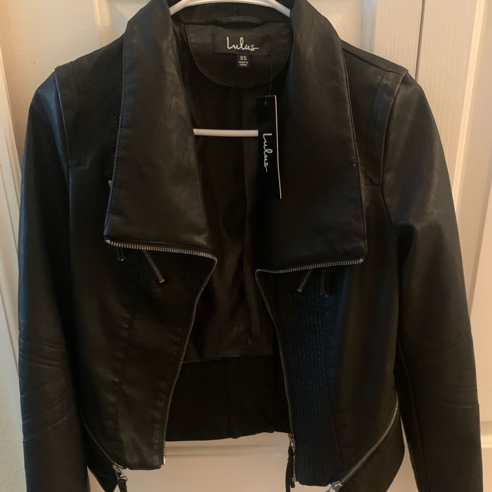 Lulu's leather jacket XS NWT